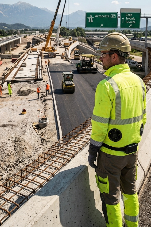 Uporaba AirVest jopiča na gradbišču